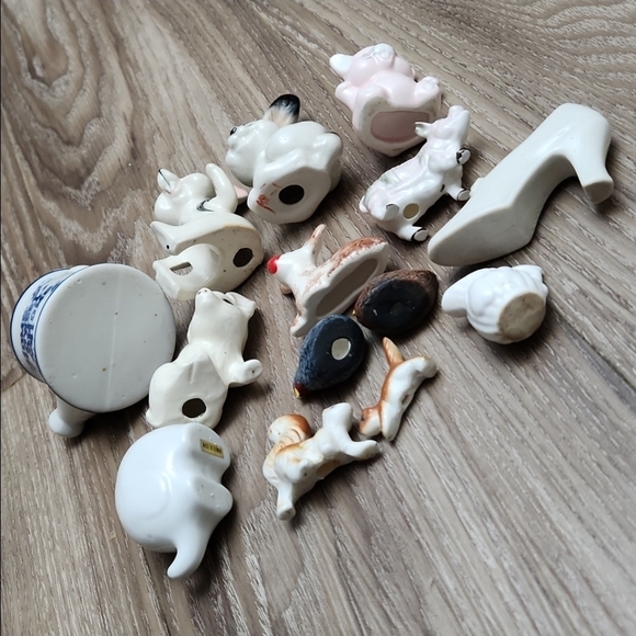 Vintage Mini Animals Decor Figurine Glass Ceramic Collectible Crazing Mixed Lot - Picture 5 of 17